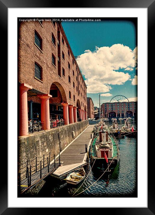  Liverpool’s Royal Albert Dock – Grunged Framed Mounted Print by Frank Irwin