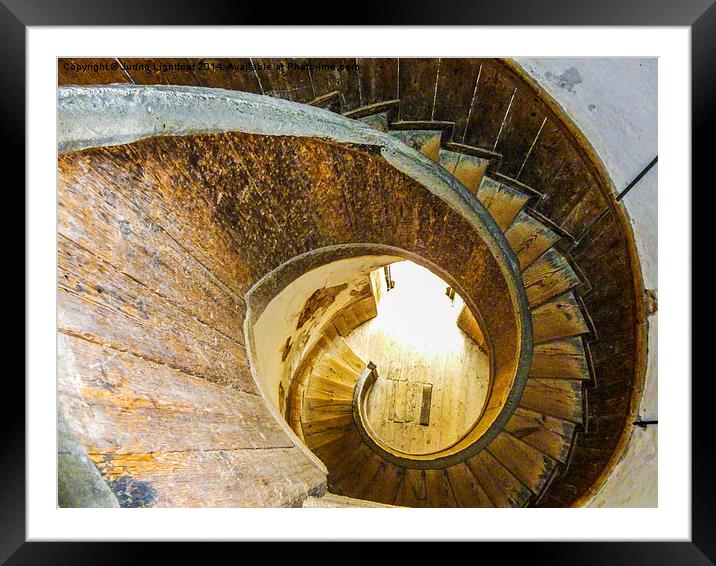 Spiral staircase at Upnor Castle  Framed Mounted Print by Judith Lightfoot