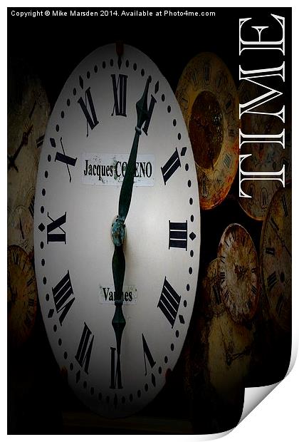 Clocks Graphic Poster Print by Mike Marsden