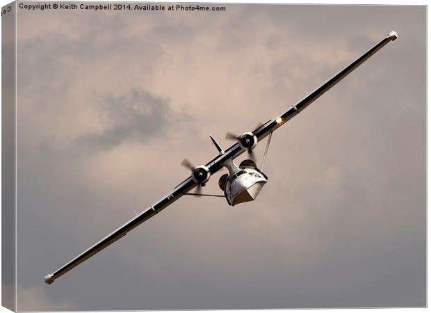  Catalina G-PBYA head-on Canvas Print by Keith Campbell
