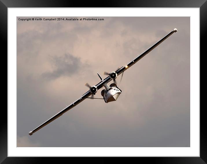  Catalina G-PBYA head-on Framed Mounted Print by Keith Campbell
