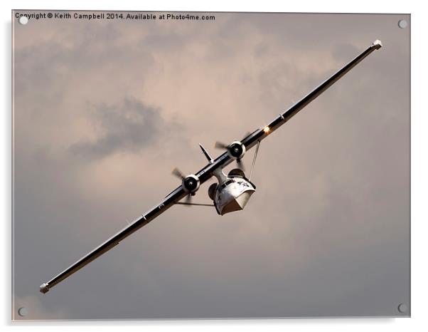  Catalina G-PBYA head-on Acrylic by Keith Campbell