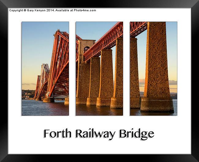  Forth Railway Bridge Scotland Triptych Framed Print by Gary Kenyon