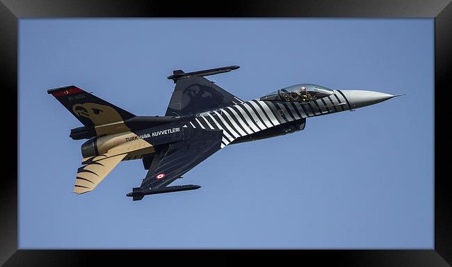 Turkish F16 Fighting Falcon "Solo Turk" Framed Print by Philip Catleugh