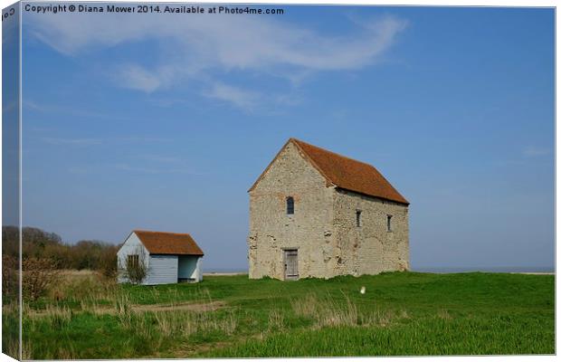  St Peter’s Bradwell  Canvas Print by Diana Mower