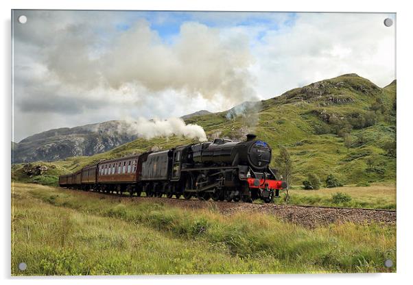   jacobite steam train Acrylic by Grant Glendinning
