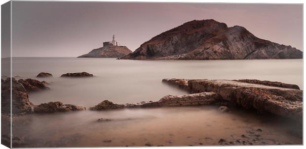  Mumbles lighthouse Canvas Print by Leighton Collins