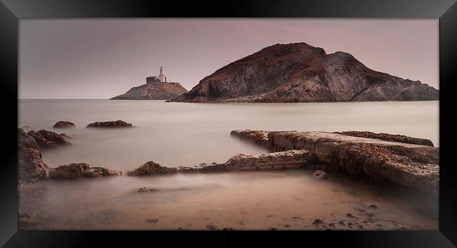  Mumbles lighthouse Framed Print by Leighton Collins