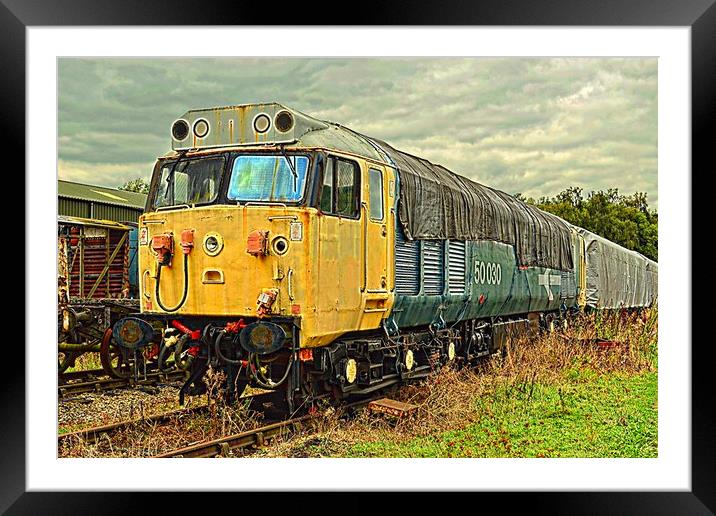 Powering Through Peak Rail Framed Mounted Print by Andy Smith