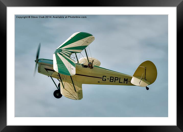 Stampe SV-4C Biplane Framed Mounted Print by Steve H Clark