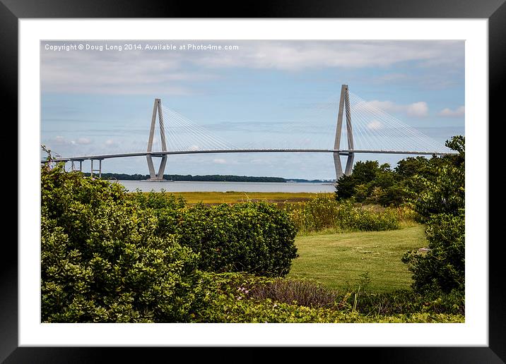 The Arthur Ravenel Jr Bridge Framed Mounted Print by Doug Long