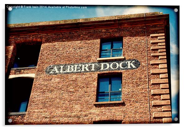  Royal Albert Dock – Grunged effect Acrylic by Frank Irwin