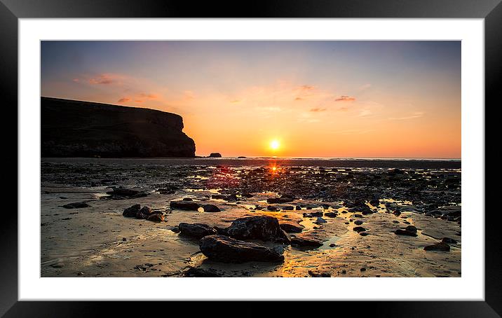  Sunset in Cornwall Framed Mounted Print by Adam Payne