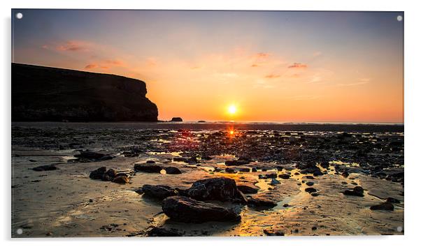  Sunset in Cornwall Acrylic by Adam Payne