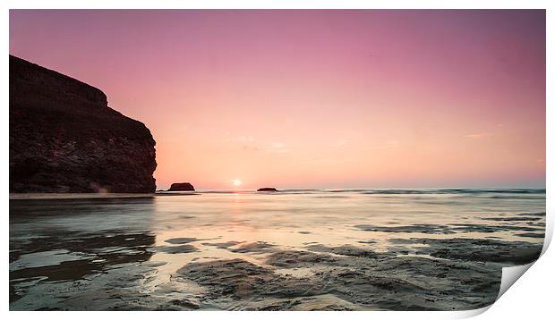  Golden Hour in Cornwall Print by Adam Payne