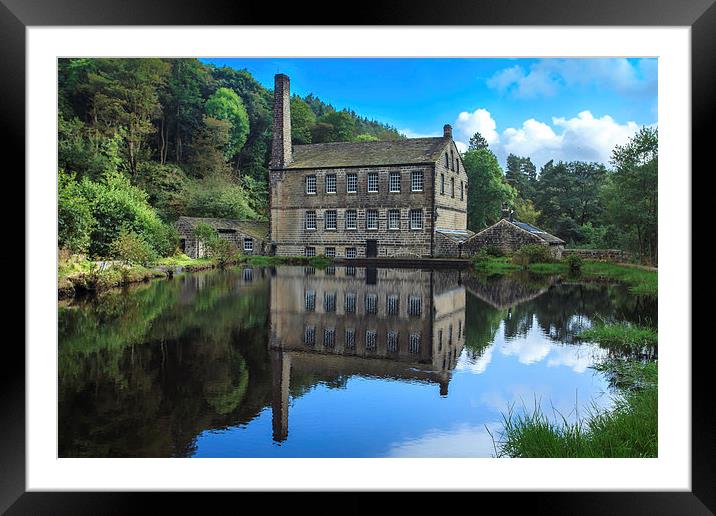  Mill on the :Pond Framed Mounted Print by Peter Stuart