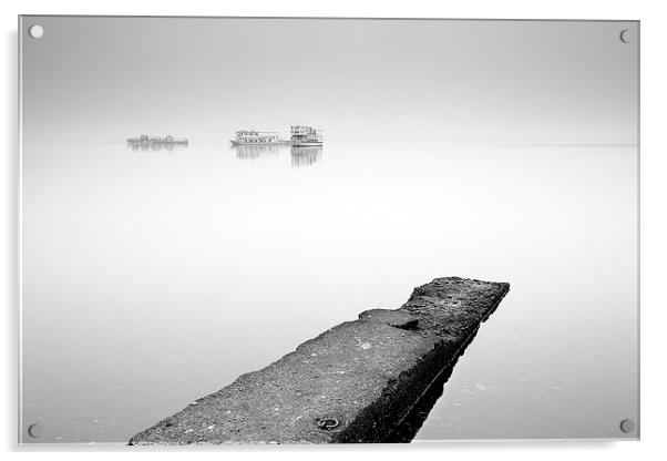 Loch Lomond Mist Acrylic by Grant Glendinning
