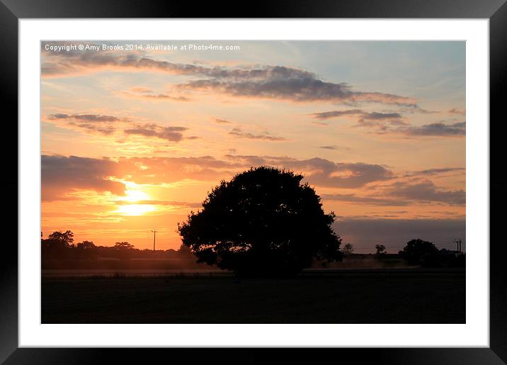  Sunset at Stebbing Framed Mounted Print by Amy Brooks