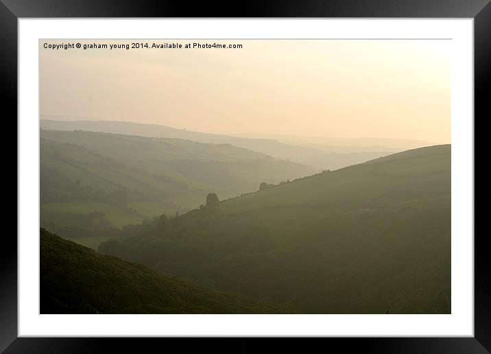 Exmoor Haze  Framed Mounted Print by graham young