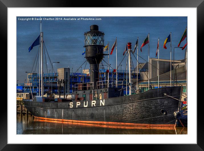  Spurn Lightship Framed Mounted Print by David Charlton