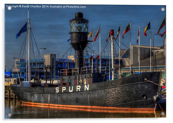  Spurn Lightship Acrylic by David Charlton