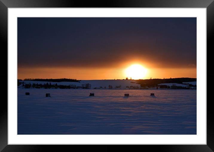 Sunrise Over Long Lake Framed Mounted Print by Jean Scott