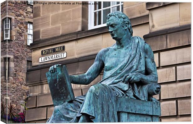 Statue of Hume Canvas Print by David Pringle