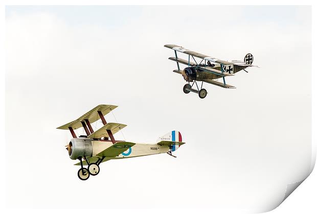 First World War aerial dogfight Print by Gary Eason
