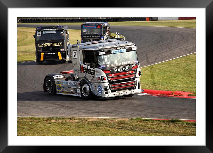 Roaring Challenge on the Race Track Framed Mounted Print by Digitalshot Photography