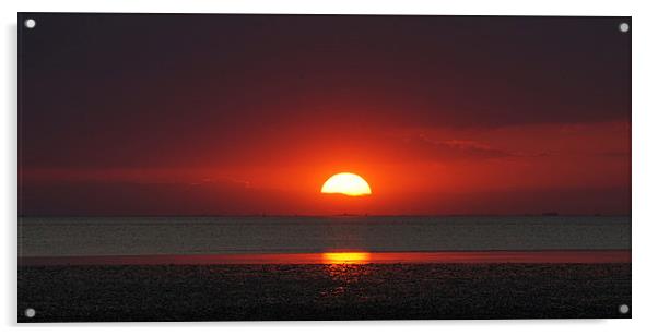  Heacham Sunset 040814 Acrylic by Alan Simpson