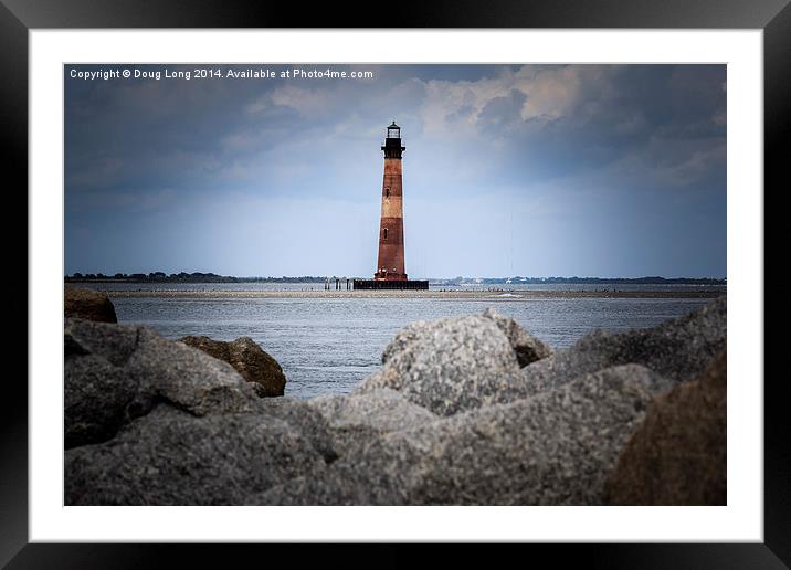 Morris Island Lighthouse Framed Mounted Print by Doug Long