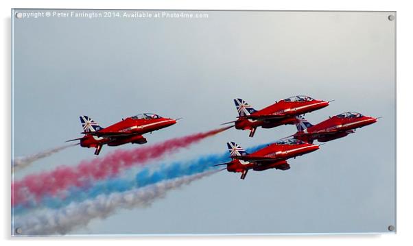  The Royal Air Force Red Arrows 2014 Acrylic by Peter Farrington