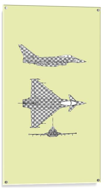  Typhoon Blueprints Acrylic by Jack Snelling