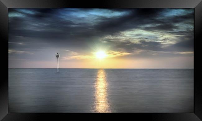  Heacham Sunset 080914 Framed Print by Alan Simpson
