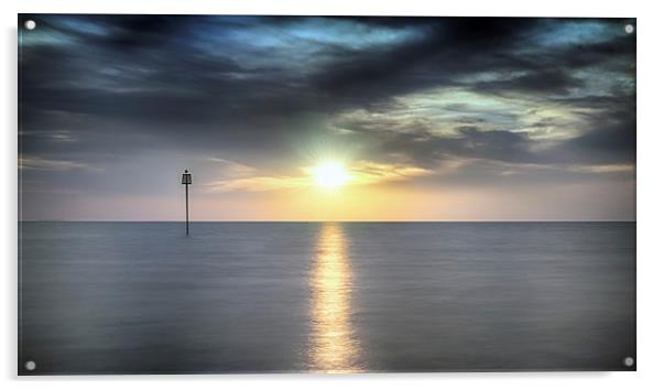  Heacham Sunset 080914 Acrylic by Alan Simpson