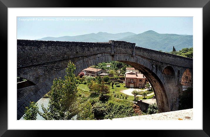  The Devils Bridge at Ceret Framed Mounted Print by Paul Williams