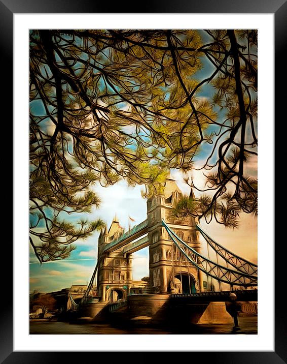  Tower Bridge in London Framed Mounted Print by Andy Huntley