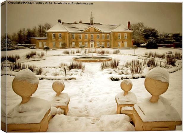  Reigate Priory in winter Canvas Print by Andy Huntley