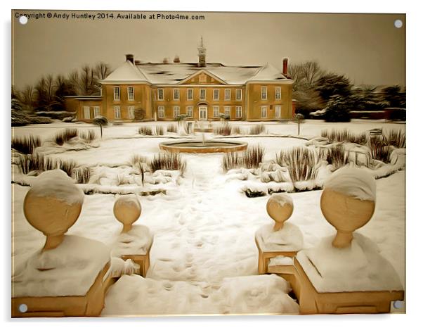  Reigate Priory in winter Acrylic by Andy Huntley