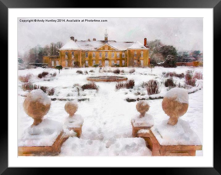 Reigate Priory School in the snow Framed Mounted Print by Andy Huntley