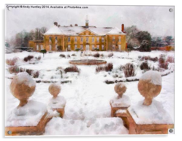  Reigate Priory School in the snow Acrylic by Andy Huntley