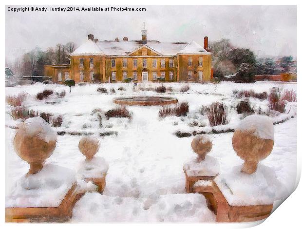  Reigate Priory School in the snow Print by Andy Huntley