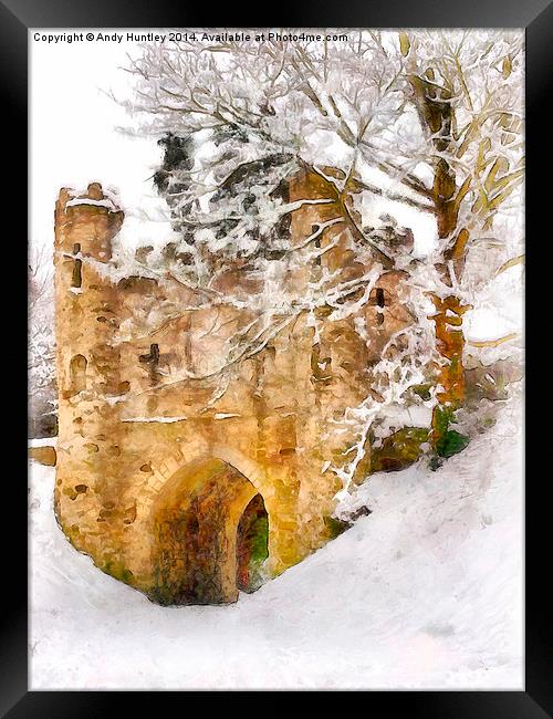  Reigate Castle in Winter Framed Print by Andy Huntley