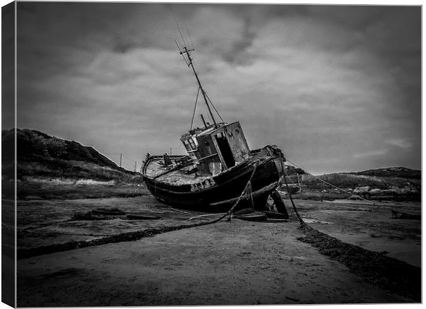  Old Boat Cruit Island Kincasslagh Donegal Ireland Canvas Print by Chris Curry