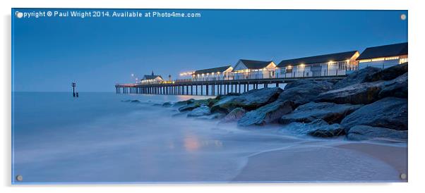  Southwould Pier Acrylic by Paul Wright