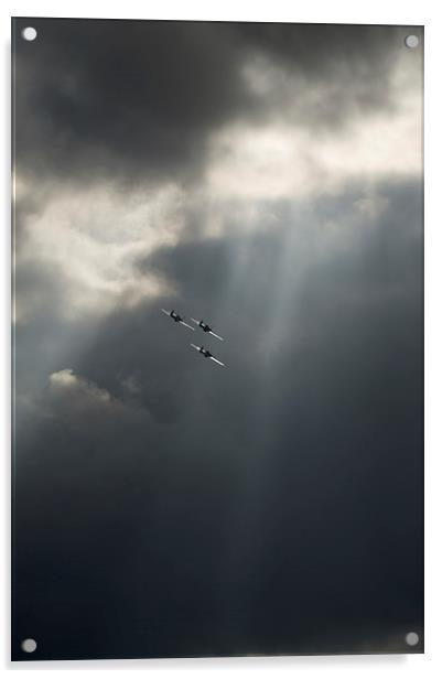 Sunlit Hawker Hurricanes Acrylic by Gary Eason