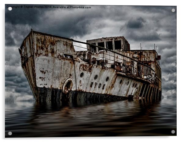  Ghost ship Acrylic by Thanet Photos