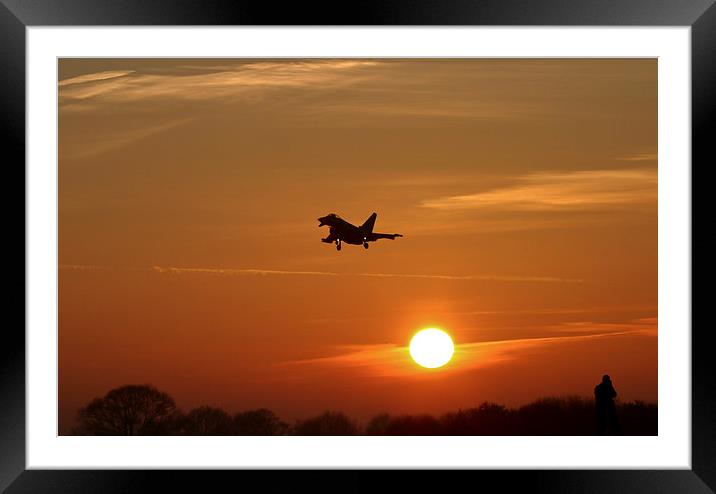  A Typhoon lands at sunset Framed Mounted Print by Philip Catleugh