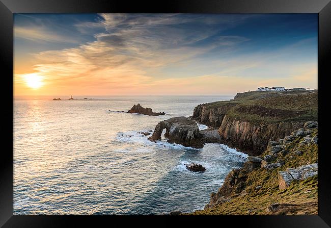  Lands End Sunset Framed Print by Bob Small