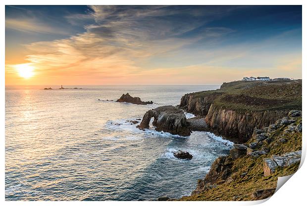  Lands End Sunset Print by Bob Small